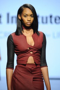 LOS ANGELES, CA - OCTOBER 12: A model walks the runway wearing Jose Ramos at Art Hearts Fashion Los Angeles Fashion The Art Institutes Showcase on October 12, 2016 in Los Angeles, California. (Photo by Arun Nevader/Getty Images for Art Hearts Fashion)