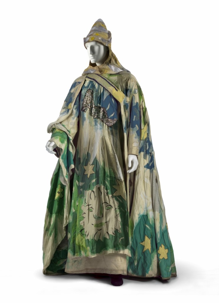 Costume for The Magic Flute: Sarastro, 1967, silk plain weave, painted, with silk plain weave and metallic appliqués, Metropolitan Opera Archives, New York, © 2017 Artists Rights Society (ARS), New York/ADAGP, Paris, photo © 2017 Museum Associates/LACMA