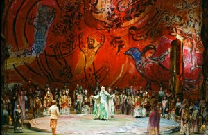 Marc Chagall, The Magic Flute, February 1967, Metropolitan Opera, New York, © 2017 Artists Rights Society (ARS), New York/ADAGP, Paris, photo: Frank Dunand/Metropolitan Opera Archives