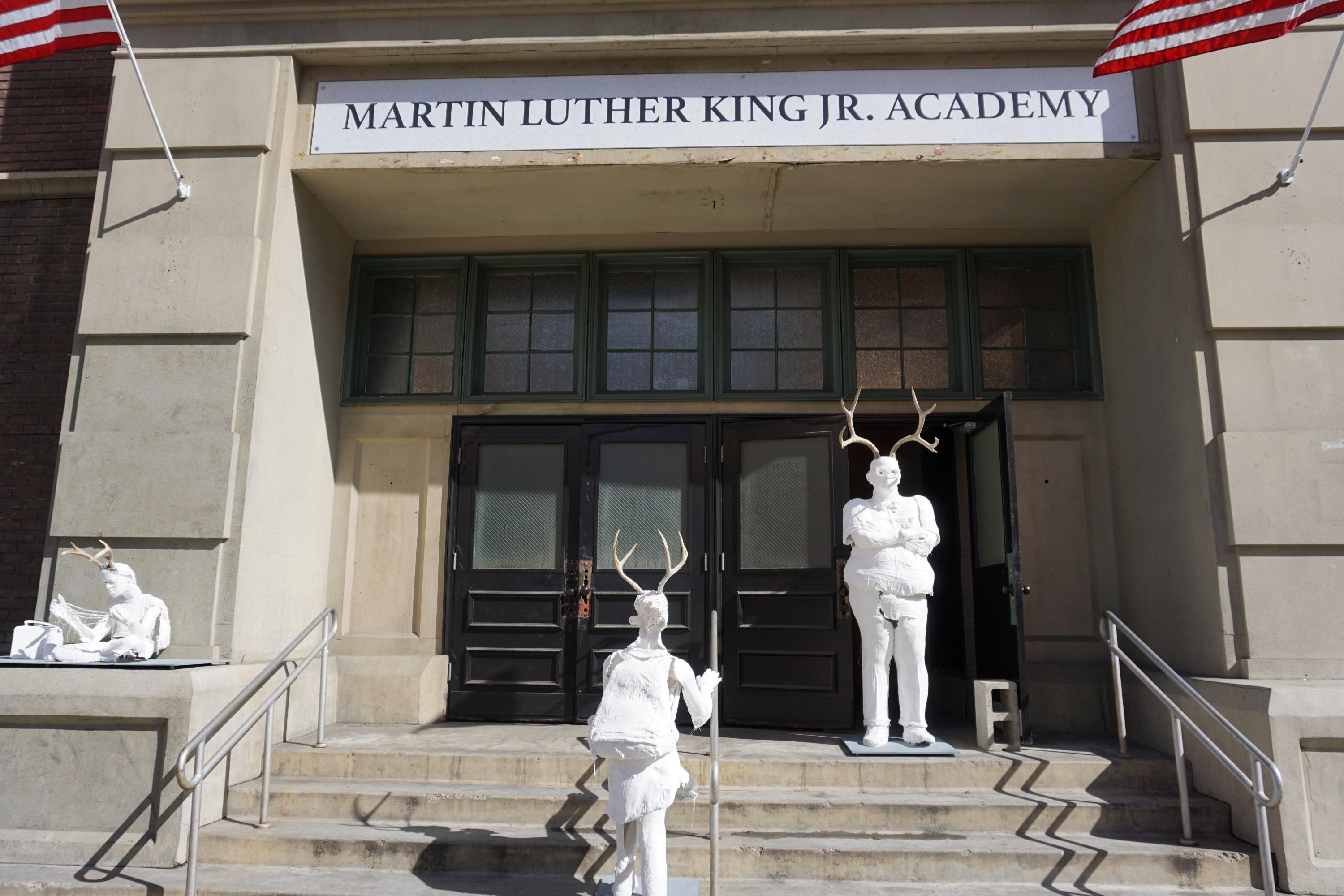 Karon Davis, artist, Frieze Projects Frieze Los Angeles, Paramount Pictures Studio Back-lot, photo by Rhonda P. Hill for EDGExpo.com