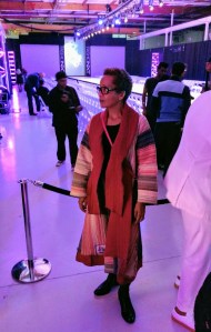 Rhonda P. Hill founder of EDGE at Portland's FashioNxt wearing Narci Lee, ©Rhonda P. Hill