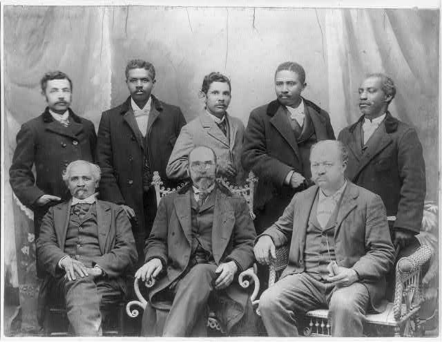Board of directors of the Coleman manufacturing co., Concord, N.C., the only Negro cotton mill in the U.S., 1899, Exhibit of American Negroes, 1900 Paris Exposition, Library of Congress